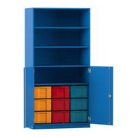Flexeo® Schrank, 9 große Boxen, 4 Fächer, 2 Halbtüren – Bild 310