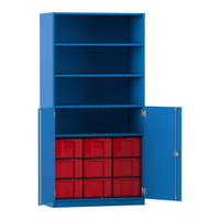 Flexeo® Schrank, 9 große Boxen, 4 Fächer, 2 Halbtüren – Bild 356