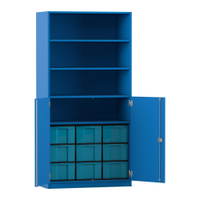 Flexeo® Schrank, 9 große Boxen, 4 Fächer, 2 Halbtüren – Bild 317
