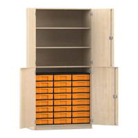 Flexeo® Schrank, 24 kleine Boxen, 3 Fächer, 4 Halbtüren