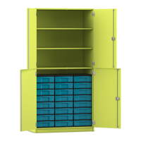 Flexeo® Schrank, 24 kleine Boxen, 3 Fächer, 4 Halbtüren