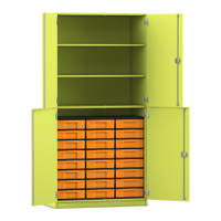Flexeo® Schrank, 24 kleine Boxen, 3 Fächer, 4 Halbtüren