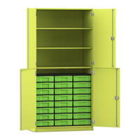 Flexeo® Schrank, 24 kleine Boxen, 3 Fächer, 4 Halbtüren