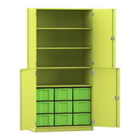 Flexeo® Schrank, 9 große Boxen, 4 Fächer, 4 Halbtüren