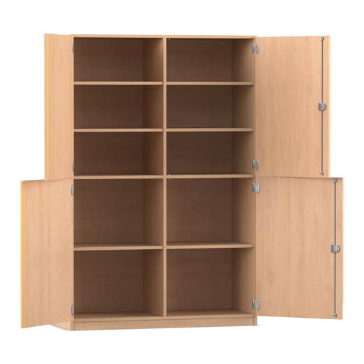 802012v0003_p01_1000 Flexeo® Schrank, 10 Fächer, Mittelwand, 4 Halbtüren, Breite 126,4 cm