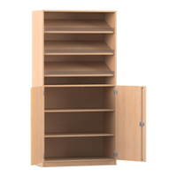 Flexeo® Schrank, 3 Schrägablagen, 4 Fächer, 2 Halbtüren