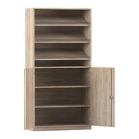 Flexeo® Schrank, 3 Schrägablagen, 4 Fächer, 2 Halbtüren