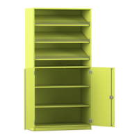 Flexeo® Schrank, 3 Schrägablagen, 4 Fächer, 2 Halbtüren