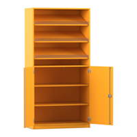 Flexeo® Schrank, 3 Schrägablagen, 4 Fächer, 2 Halbtüren