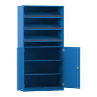 Flexeo® Schrank, 3 Schrägablagen, 4 Fächer, 2 Halbtüren