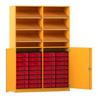 Flexeo® Schrank, 6 Schrägablagen, 32 kleine Boxen, 2 Halbtüren