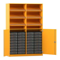Flexeo® Schrank, 6 Schrägablagen, 32 kleine Boxen, 2 Halbtüren