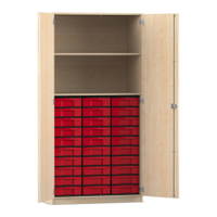 Flexeo® Schrank, 30 kleine Boxen, 2 Fächer, 2 Türen