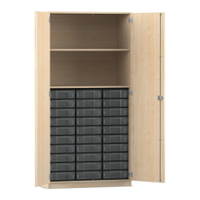 Flexeo® Schrank, 30 kleine Boxen, 2 Fächer, 2 Türen