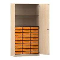 Flexeo® Schrank, 30 kleine Boxen, 2 Fächer, 2 Türen