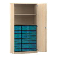 Flexeo® Schrank, 30 kleine Boxen, 2 Fächer, 2 Türen
