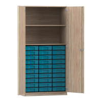 Flexeo® Schrank, 30 kleine Boxen, 2 Fächer, 2 Türen
