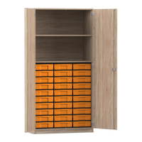 Flexeo® Schrank, 30 kleine Boxen, 2 Fächer, 2 Türen