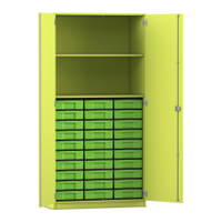 Flexeo® Schrank, 30 kleine Boxen, 2 Fächer, 2 Türen