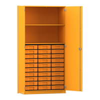 Flexeo® Schrank, 30 kleine Boxen, 2 Fächer, 2 Türen