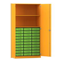 Flexeo® Schrank, 30 kleine Boxen, 2 Fächer, 2 Türen