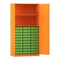Flexeo® Schrank, 30 kleine Boxen, 2 Fächer, 2 Türen