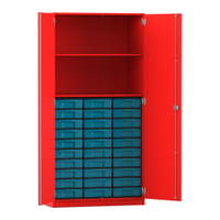 Flexeo® Schrank, 30 kleine Boxen, 2 Fächer, 2 Türen