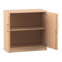 Flexeo® Drehtüren-Schrank, 2 Fächer = 2 Ordnerhöhen