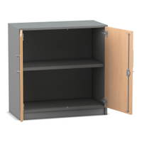 Flexeo® Drehtüren-Schrank, 2 Fächer = 2 Ordnerhöhen