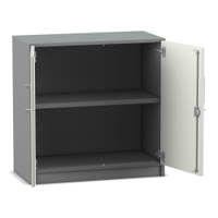 Flexeo® Drehtüren-Schrank, 2 Fächer = 2 Ordnerhöhen