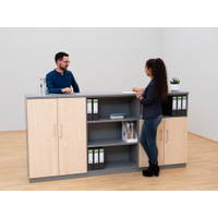 Flexeo® Drehtüren-Schrank, 3 Fächer = 3 Ordnerhöhen - 802058 m