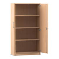 Flexeo® Drehtüren-Schrank, 4 Fächer = 4 Ordnerhöhen