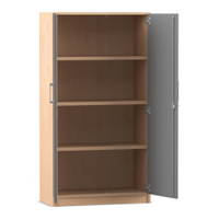 Flexeo® Drehtüren-Schrank, 4 Fächer = 4 Ordnerhöhen