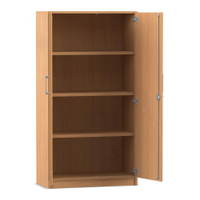 Flexeo® Drehtüren-Schrank, 4 Fächer = 4 Ordnerhöhen