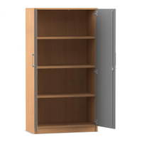 Flexeo® Drehtüren-Schrank, 4 Fächer = 4 Ordnerhöhen