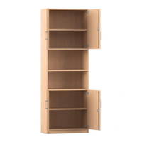 Flexeo® Kombi-Schrank, unten und oben Drehtüren = 6 Ordnerhöhen