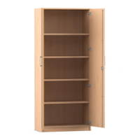 Flexeo® Drehtüren-Schrank, 5 Fächer = 5 Ordnerhöhen