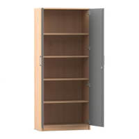 Flexeo® Drehtüren-Schrank, 5 Fächer = 5 Ordnerhöhen