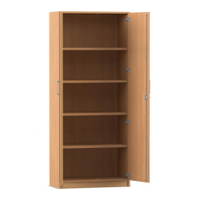 Flexeo® Drehtüren-Schrank, 5 Fächer = 5 Ordnerhöhen
