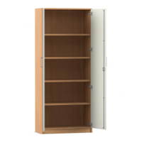 Flexeo® Drehtüren-Schrank, 5 Fächer = 5 Ordnerhöhen