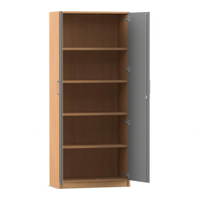 Flexeo® Drehtüren-Schrank, 5 Fächer = 5 Ordnerhöhen
