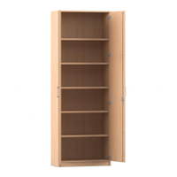Flexeo® Drehtüren-Schrank, 6 Fächer = 6 Ordnerhöhen