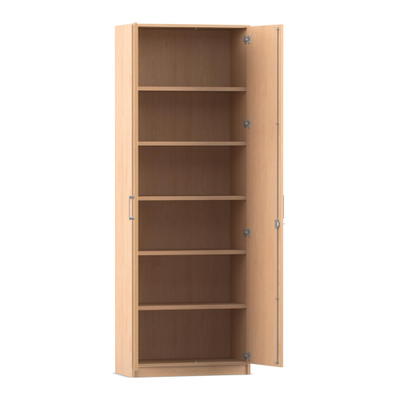 Flexeo® Drehtüren-Schrank, 6 Fächer = 6 Ordnerhöhen