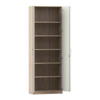 Flexeo® Drehtüren-Schrank, 6 Fächer = 6 Ordnerhöhen
