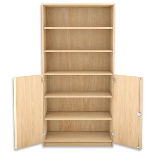 802075_a_1000 Flexeo® Schrank, 6 Fächer, 2 Halbtüren, Breite 94,4 cm