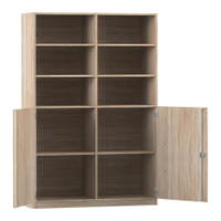 Flexeo® Schrank, 10 Fächer, 2 Halbtüren, Mittelwand, Breite 126,4 cm