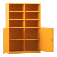 Flexeo® Schrank, 10 Fächer, 2 Halbtüren, Mittelwand, Breite 126,4 cm