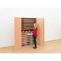 Flexeo® Bastelschrank PRO, 3 Reihen, 24 Boxen Gr. S, 8 Fächer - 809000 h