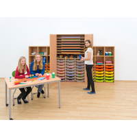 Flexeo® Bastelschrank PRO, 3 Reihen, 24 Boxen Gr. S, 8 Fächer - 809000 i