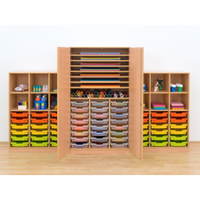 Flexeo® Bastelschrank PRO, 3 Reihen, 24 Boxen Gr. S, 8 Fächer – Bild 5